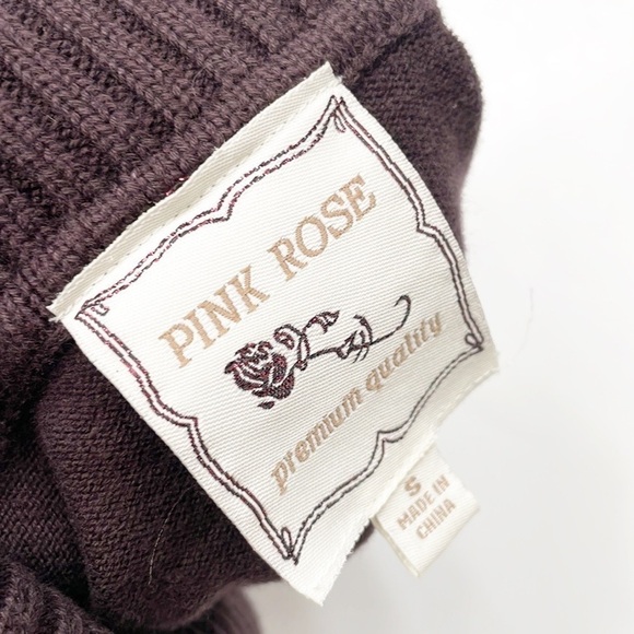 Pink Rose brown knit button up vest - Picture 3 of 5